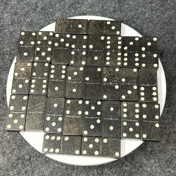 Other - Vintage Statue Of Liberty Dominoes 28 Pieces Black